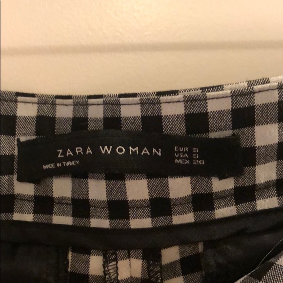 Zara gingham ruffle detailed pants - Picture 3 of 5